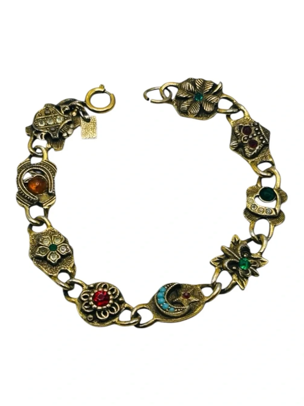 Vintage Emmons Victorian Revival Reversible Link Bracelet